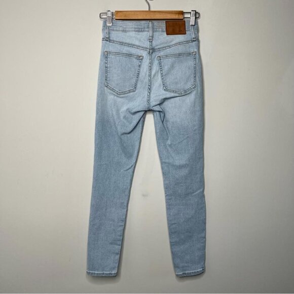 J Crew Denim Womens Size 25 9" High Rise Toothpick Light Wash Jeans Stretch Blue - Picture 2 of 13